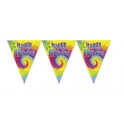 TYE-DYE BDAY FLAG BANNER 12FT