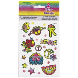 2 TYE-DYE SWIRL TATTOO SHEETS