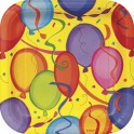 8 BDAY PARADE 7" SQUARE PLATES