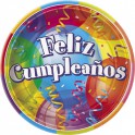 8 FELIZ CUMPLEANOS 7" PLATES