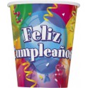 8 FELIZ CUMPLEANOS 9 OZ CUPS