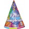 8 FELIZ CUMPLEANOS PARTY HATS