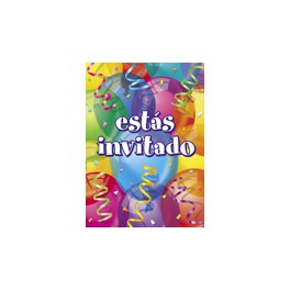 8 FELIZ CUMPLEANOS INVITATIONS