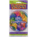 18" PKG FELIZ CUMP FOIL BLLOON