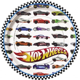 8 7'' RND HOT WHEELS PLATES