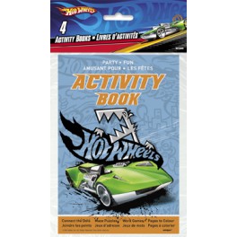 4 HOT WHEELS ACTIVITY BOOKS
