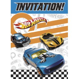 8 HOT WHEELS INVITATIONS