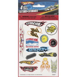 4 HOT WHEELS TATTOO SHEETS