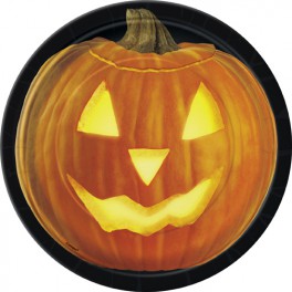 8 PUMPKIN GLOW  7'' ROUND PLTS