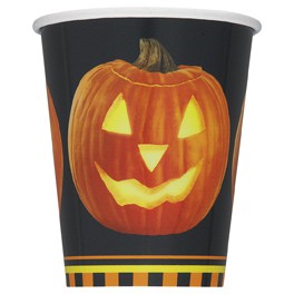 8 PUMPKIN GLOW 9 OZ CUPS