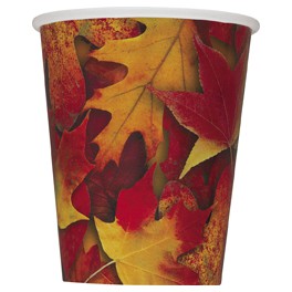 8 VIVID LEAVES 9 OZ CUPS