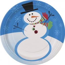 8 STELLAR SNOWMAN 7" PLATES