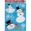 STELLR SNOWMN WINDOW CLING SHT