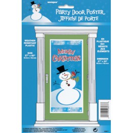 STELLAR SNOWMAN DOOR POSTER