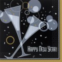 24 BUBBLY NEW YEAR BEV NAPKINS