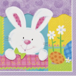 24 PATCHWORK BUNNY BEV NAPKIN