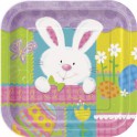 10 PATCHWORK BUNNY  7" SQ PLTS