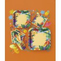 8 TIKI TROPICS 9" SQUARE PLATE