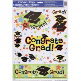 GRAD STARS WINDOW CLINGS SHEET