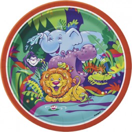 8 SMILING SAFARI 7" PLATES