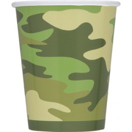 8 CAMO 9OZ. CUPS