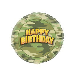 18" BULK CAMO BDAY FOIL BLLN