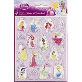 4 PRINCESS GLOW STICKER SHEETS