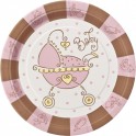 8 BABY JOY PINK 9" PLATES