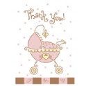8 BABY JOY PINK THANK YOU NOTE