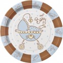 8 BABY JOY BLUE 9" PLATES