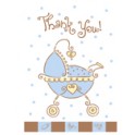 8 BABY JOY BLUE THANK YOU NOTE