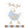 8 BABY JOY BLUE THANK YOU NOTE