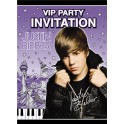 8 JUSTIN BIEBER INVITATIONS