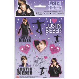 4 JUSTIN BIEBER STICKER SHEETS