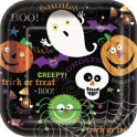 10 SPOOKY SMILES 7" SQR PLATES