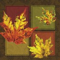 20 GOLDEN LEAVES LUNCH NAPKINS