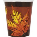 8 GOLDEN LEAVES 9 OZ CUPS