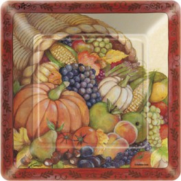 10 CORNUCOPIA 7" SQRW PLATES