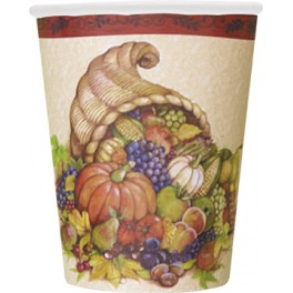 8 CORNUCOPIA 9 OZ CUPS
