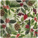 10 FESTIVE HOLLY 7" SQRW PLATE