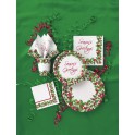 8 HOLLY GARLAND  9" PLATES