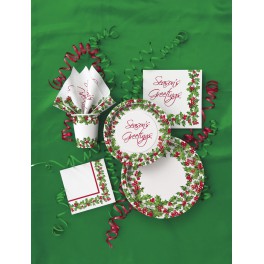 8 HOLLY GARLAND  9" PLATES