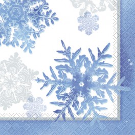 16 SNOWFLAKES LUNCH NAPKIN