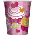 8 CUPCAKE HEARTS 9 OZ CUPS