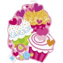 CUPCAKE HEARTS CUTOUT PRINT 2S