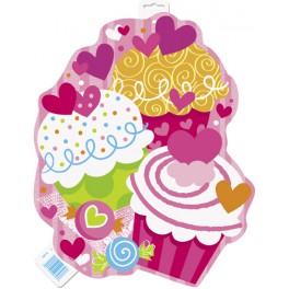 CUPCAKE HEARTS CUTOUT PRINT 2S