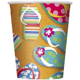 8 FLIP FLOP FUN 9 OZ CUPS