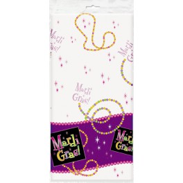 MARDI GRAS BEADS TABLECOVER