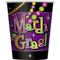 8 MARDI GRAS BEADS 9 OZ CUPS