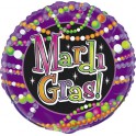 18"BLK MARDI GRAS BEAD FOIL BL